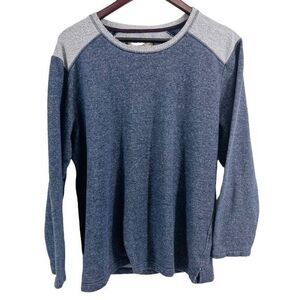 Tommy Bahama Mens Long Sleeve Sweater 2 Tone Blue and Gray size Large 10284